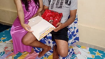 Indian stepmom receives a special birthday gift in a cake box